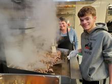 cooking at the Glory Hall